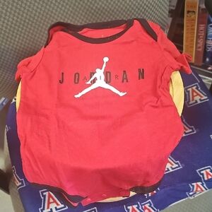 Jordan Kids Red and Black Tee